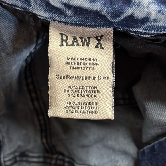 RAW X Men’s 34x32 Standard Jeans Washed Streetwear Style Rue 21 Jeans W Zippers - Picture 5 of 5